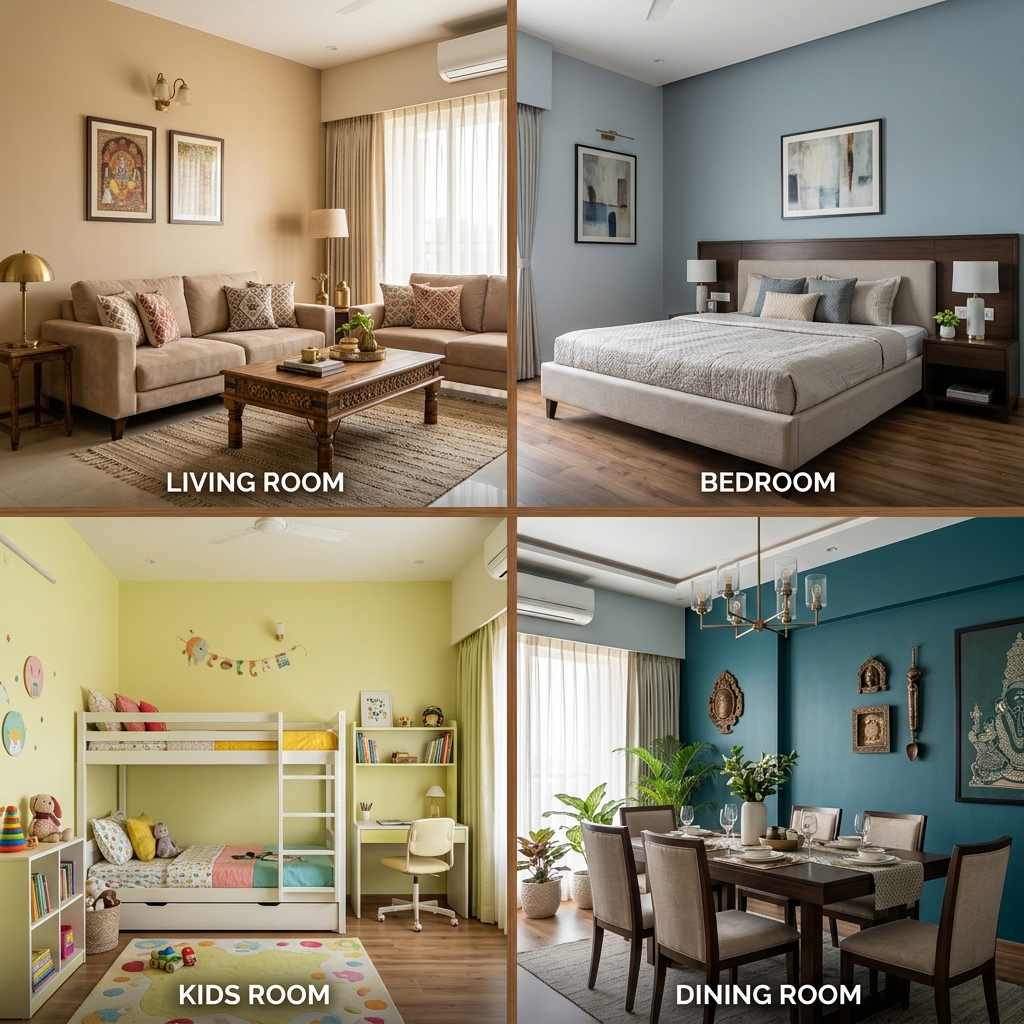 Premium Painted Rooms by Nimishamba Paints